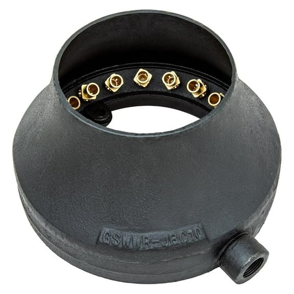 Chinese Wok Range - 20 Copper Tip Natural Gas Burner - Cast Iron Body - 160,000 BTU - Restaurant & Home Cooking - WR-JBC10NG (10" 20-Tip)