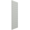 thumbnail image 2 of Ekena Millwork 18"W x 78"H True Fit PVC Horizontal Slat Modern Style Fixed Mount Shutters, Hailstorm Gray (Per Pair - Hardware Not Included), 2 of 9