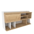 thumbnail image 4 of Raca 47'' Modern TV Stand, Entertainment Center, Console Table for Livingroom, Bedroom, Playroom or Recreation Room Accomodate Up To 60'' TVs Natural Oak White, 4 of 6