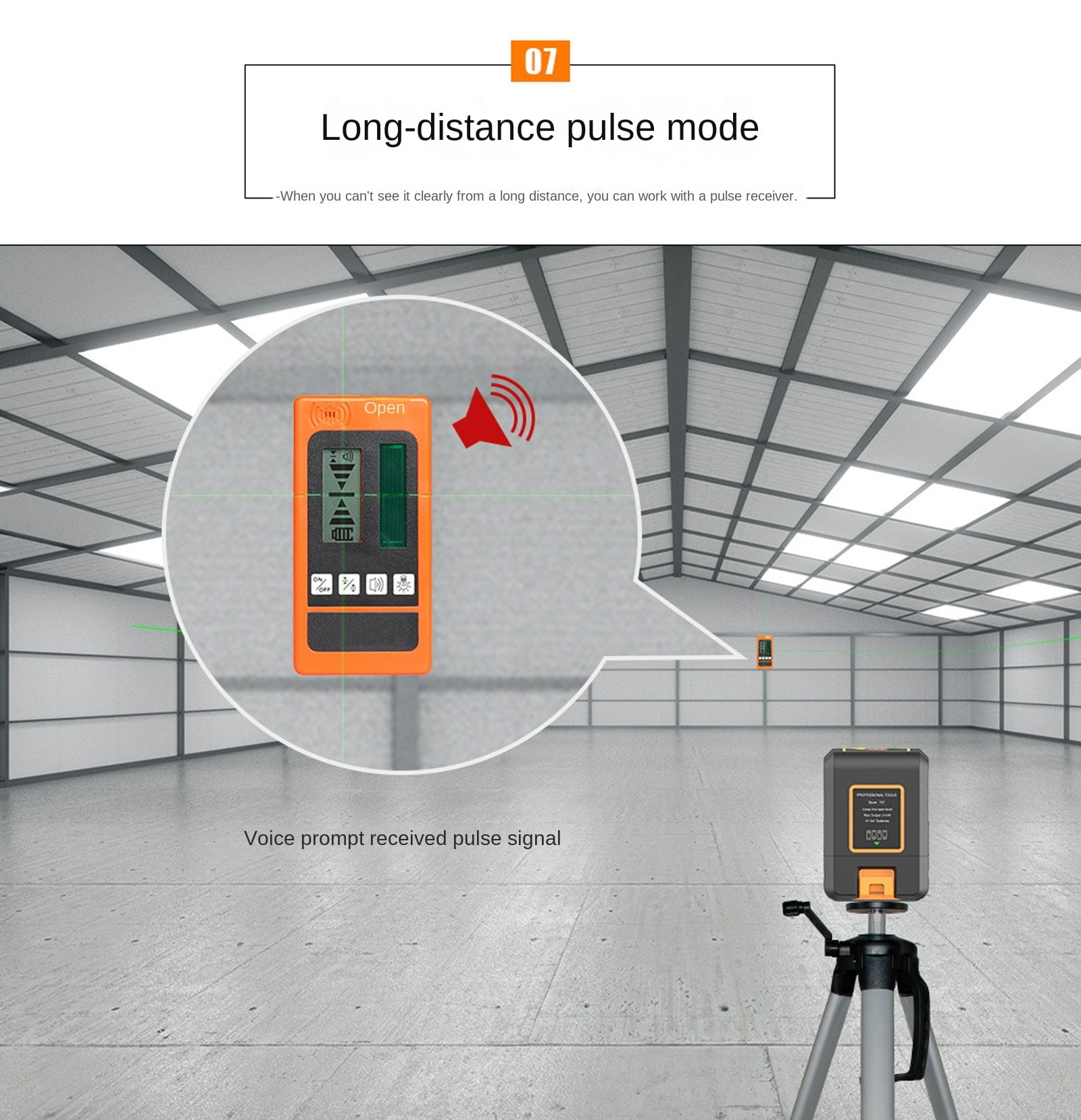 Green Laser Level 2 Line 100FT with Dual Module LD Transmitter,Automatic leveling,German Osram Light Source,Horizontal/Vertical/Cross Line,Remote Pulse Mode,Vertical Line Across Zenith,Line Laser