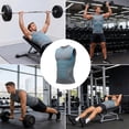 thumbnail image 6 of Uwinwear Compression Shirt Men Slimming Body Shaper Vest Crewneck Workout Shirts Tummy Control Undershirts Workout Muscle Gym Sleeveless Shirts,Gray,L, 6 of 7