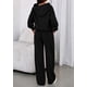 thumbnail image 4 of Conjunto deportivo de mujer PRETTYGARDEN de 2 piezas con sudadera con capucha y pantalón de pierna ancha talla M, 4 of 8
