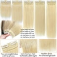 thumbnail image 6 of SEGO Thick Clip in Mini Human Hair Extensions for Women Adding Hair Volume Seamless Short Straight Clip in Human Hair Pad Hairpieces Topper for Thinning Hair, 6 of 8