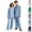 Sky Blue, variant on HAJWOH Men and Women's Pajamas Set Lightweight Long Sleeve Button Down Notched Collar Pajama Comfy Sleep Sets