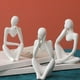 thumbnail image 4 of Escultura de pensador de resina, figura de escritorio, colección de gabinetes de oficina en casa, estatua Blanco, 4 of 9