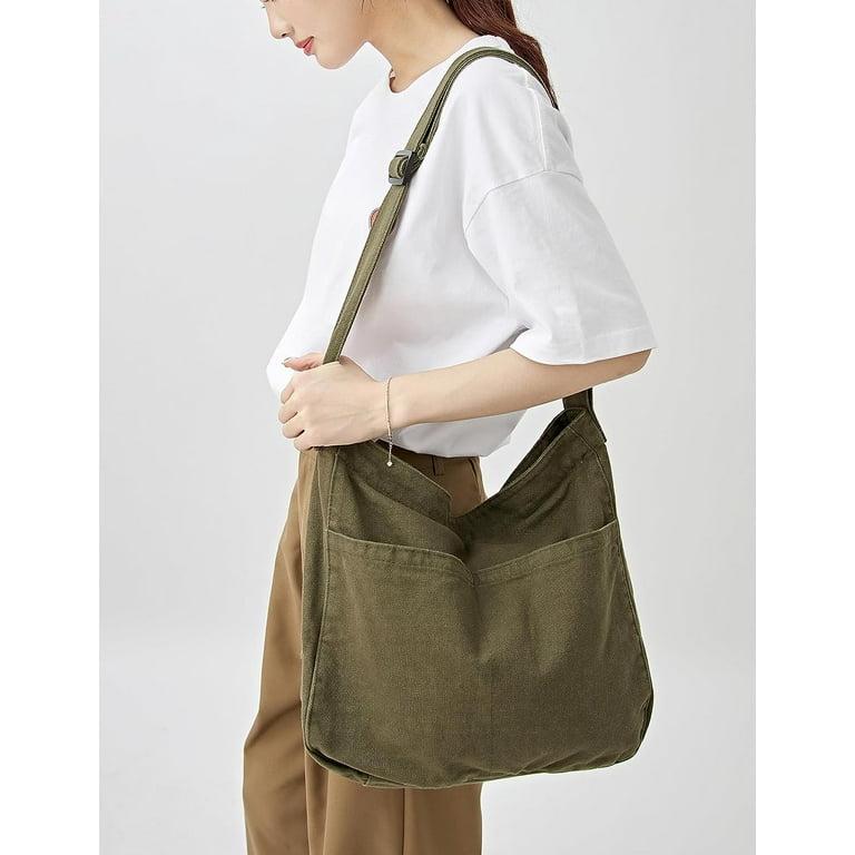 Crossbody Bag Over The Shoulder Tote Bag Canvas Crossbody
