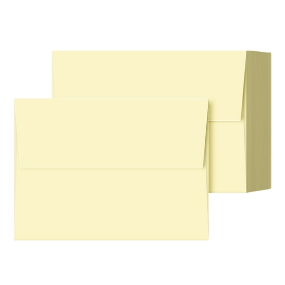 A6 Cream Envelopes – Fits 4.5" x 6" Greeting Cards, Wedding Invitations, Photos, Announcements – 28lb Bond, 70lb Text, 105 GSM – 4 3/4" x 6 1/2" – 250 per Pack