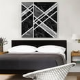 thumbnail image 2 of ARTCANVAS Art Deco White Lines on Black Gray Canvas Art Print - Size: 36" x 36" (0.75" Deep), 2 of 9