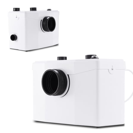 Macerator Pump Sewerage For Basement Toilet Pump System, Macerating Pump With Water Inlets For Laundry, Sink, Shower