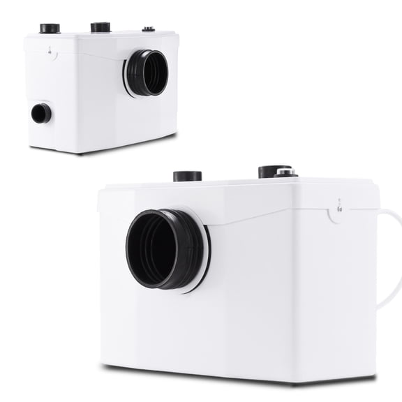 Macerator Pump Sewerage For Basement Toilet Pump System, Macerating Pump With Water Inlets For Laundry, Sink, Shower