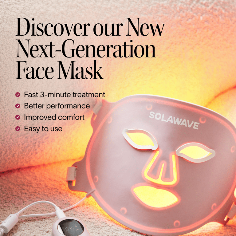 Solawave Wrinkle Retreat Pro Light Therapy Face Mask for Smoother