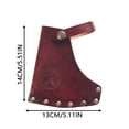 thumbnail image 4 of Durable Leather Axe Outdoors Work Axe Head Cover with Belt Loops Axe Protector, 4 of 7