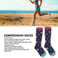 thumbnail image 3 of 1 Pair Compression Socks, Promote Circulation Reduce Swelling Breathable Running Compression Socks For Athletes Nurses, 3 of 8