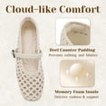 thumbnail image 3 of Mary Jane Flats for Women, Comfortable Round Toe Dressy Ballet Flats with Braided Adjustable Buckle and Memory Foam Cushioning, 3 of 6