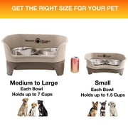 Neater Pets Neater Feeder Elevated Food & Water Bowls for Small Dogs, Cappuccino