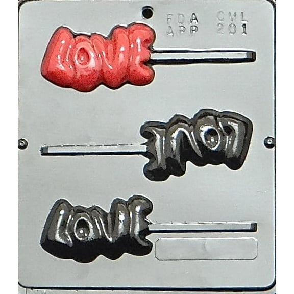 201 "LOVE" Pop Lollipop Chocolate Candy Mold