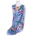 thumbnail image 4 of STP GOODS Evening Shawl and Wrap for Women Botany Lilac Silk Shawl 51x51'' (130 * 130 cm) Travel Scarf Tops Fashion Shawl for Wedding, 4 of 9