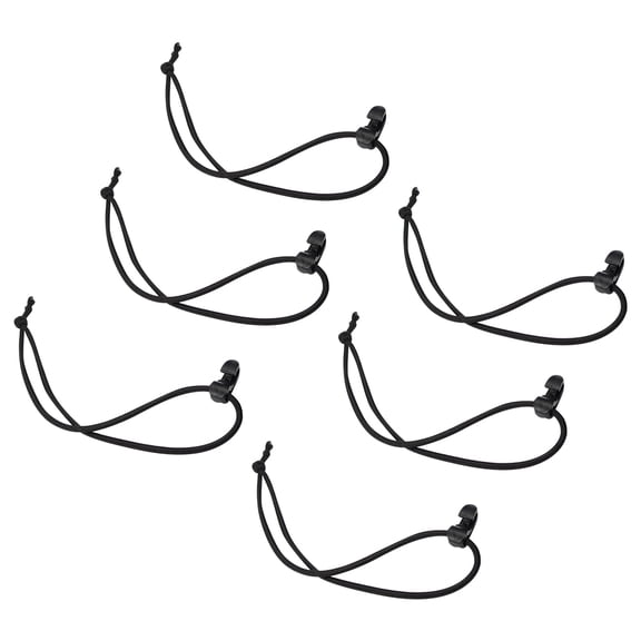 PTOOTP 15Pcs Elastic Rope Nylon Black 2x7.7in Bungee with Clips for Outdoor Use