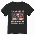 thumbnail image 4 of kpoplk Girls Patriotic Collection 250Th Anniversary T-Shirts USA Flag Print Tee Short Sleeve Shirt Kids Tops(Black,5-6 Y), 4 of 4