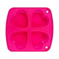 thumbnail image 2 of Molde de silicona con forma de corazón de 4 cavidades para pasteles, jabones, chocolate y repostería DIY, 2 of 7