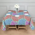 thumbnail image 3 of Pink Blue Lemon Fruit Slices Square Tablecloth,Waterproof Square Table Cover,Wipeable Spillproof Washable Table Cover for Home Kitchen Party Decor 42"X42"(107x107cm), 3 of 6