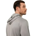 thumbnail image 6 of ProtectX High Visibility Sun Protection Lightweight Long Sleeve Hoodie, UPF 50+ Quick-Dry, SPF UV Shirt, Active Wear - Grey, XX-Large, 6 of 9