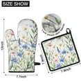 thumbnail image 6 of Pioneer Flower Kitchen Oven Mitt and Pot Holder Sets 2 Pcs for Baking, Cooking and Grilling, Heat Resistant Up To 392 °F, 6 of 7