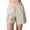 White-03, variant on Women’s Hiking Shorts – High Waisted Pull On Cargo Casual Golf, Water Resistant 7” Inseam Mid Thigh