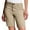 Khaki, variant on Mgmyaa Women's Bermuda Shorts Casual Cropped Pull-On Culottes Lounge Office Trousers Sizes S-XXL