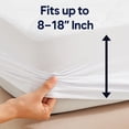 thumbnail image 4 of Twin XL Size Waterproof Mattress Protector Cover with Deep Pocket Fitted Up to 18", Cotton Terry Surface, Noiseless / Comfort, 4 of 4
