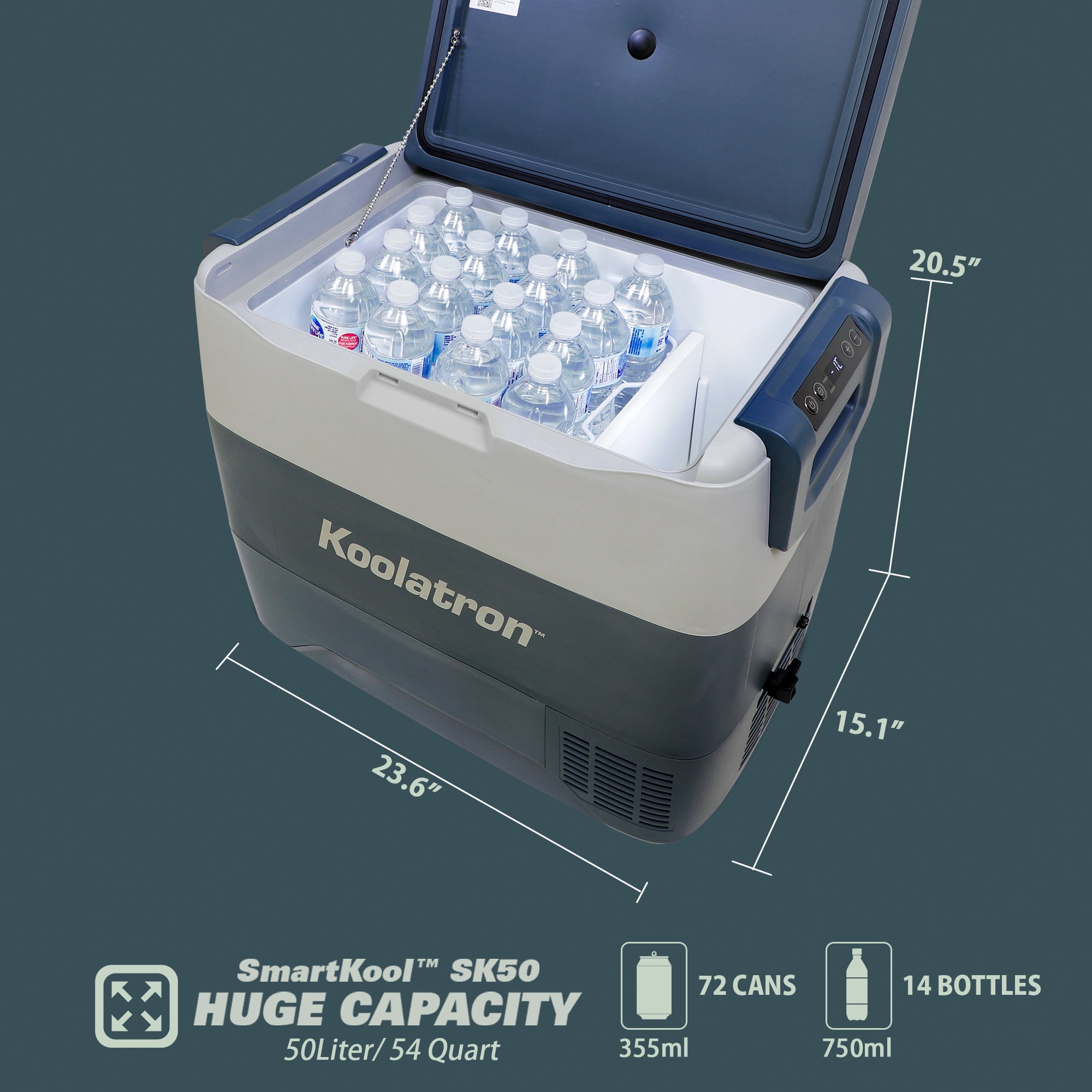 Koolatron 12V Portable Freezer/Refrigerator w/ Bluetooth 54 qt (50L)