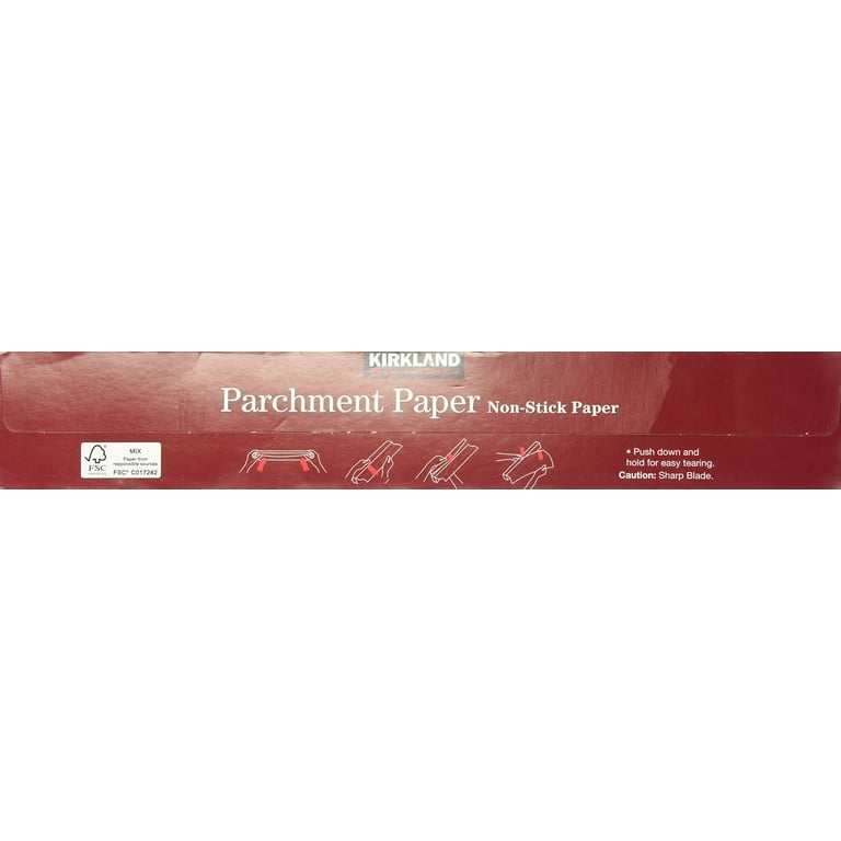  Kirkland Signature Non Stick Parchment Paper 205 sq ft (Twin  Pack): Home & Kitchen
