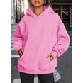 thumbnail image 4 of Womens Oversized Hoodies Fleece Sweatshirts Fall Fashion Pullover Sweaters Winter Clothes Pink XL, 4 of 9