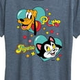 thumbnail image 3 of Disney - Pluto And Figaro - Women's Short Sleeve Graphic T-Shirt, 3 of 5