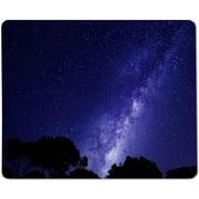 Yeuss Milky Way Galaxy Rectangular Non-Slip Mousepad A Night View of a Starry Sky with The Milky