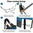 thumbnail image 4 of Spaco Portable Folding Hammock with Hammock Stand-Blue,Portable Hammock for Camping, Picnic, Backyard, Blue, 4 of 8