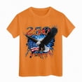 thumbnail image 5 of kpoplk Toddler Baby Boy Girl 4th of July Shirt USA Short Sleeve T-Shirt Tops Fourth of July Outfit Memorial Tee(Orange,5-6 Y), 5 of 5