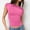 I, variant on Women's Short Sleeve Top, Cute Slim Fit Casual T-Shirt, Trendy 2026 Summer Fashion Blouse For Daily Street Holiday Wear White L