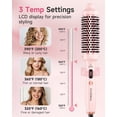 thumbnail image 4 of Thermal Brush, FLYZEMAA 1 1/2 inch Heated Round Brush with 3 Temperature Settings, Easy to Create Blowout Look, Pouch and Dual Voltage for Travel(Pink), 4 of 14