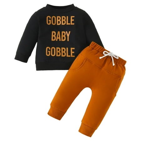 

Toddler Boys Long Sleeve Letter Prints Tops Solid Color Pants Two Piece Casual Sports Outfits Set For Kids Clothes Baby Clothes Boy Baby Boy Coming Home Outfit Girls Holiday Outfits