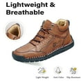 thumbnail image 2 of Mens Casual Nude Boots Lightweight Outdoor Work Boots Non-slip Comfortable Hiking Sneakers Fashion Retro Brown 10 US, 2 of 7