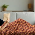 thumbnail image 3 of Geometric Soft Flannel Fleece Blanket, Triangles and Rhombuses with Warm Colors Retro Inspirations Abstract Illustration, Cozy Plush for Indoor and Outdoor Use, 70" x 90", Multicolor, by Ambesonne, 3 of 5