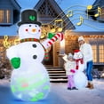 thumbnail image 2 of 7Ft Christmas Inflatables Snowman, Blow Up Snowman, Built-in Rotating Colorful Projector LED Lights Yard Decor for Party Indoor Garden Lawn Xmas, 2 of 8