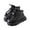 Black, variant on Babcutegg Toddler Boys Girls Fleece Lined Leather Boots Lace Up Soft Sole Non Slip Winter Warm Comfy Booties Beige Size 13 Little Kid