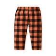 thumbnail image 5 of Utoimkio Toddler Plaid Print Fall Outfits for Boy Girls Long Sleeve Button Down Shirt Tops and Lounge Pants Set Baby Girl Winter Clothes, 5 of 8