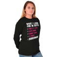 thumbnail image 3 of What I Look In Guys Doberman Dog Lady Women's Long Sleeve T Shirt Brisco Brands M, 3 of 6