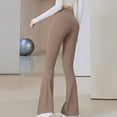 thumbnail image 4 of Aofany Leggings for Women High Waist Tight Flare Yoga Pants Solid Color Bootcut Elastic Wide Leg Workout Trousers, 4 of 4