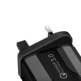 thumbnail image 5 of Cargador de viaje de carga rápida 5V 2.4A 3 puertos USB Smart QC 3.0 (negro) (Reino Unido), 5 of 5
