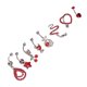 thumbnail image 4 of 8 anillos para ombligo, 8 estilos, anillos de ombligo de acero inoxidable rojos personalizados, conjunto de joyería para mujer, 4 of 8