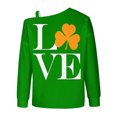 thumbnail image 5 of Hauts de Vacances pour Femmes Mode Chandail Imprimé de la Saint-Patrick pour Femmes Chemise à Épaules Dénudées Graphique à Manches Longues, 5 of 5